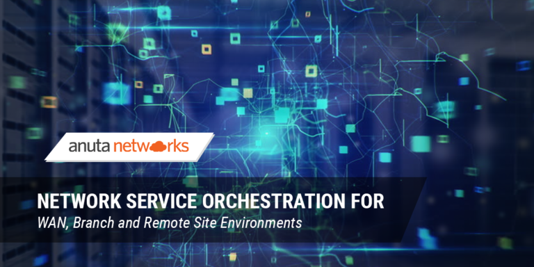 Network Service Orchestration for WAN, Branch and Remote Site Environments