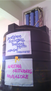 Anuta Networks sponsors water tank in India